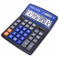 Калькулятор настольный ОФИСМАГ 555-BKBU (206x155 мм), 12 разрядов, двойное питание, ЧЕРНО-СИНИЙ, 271927 271927