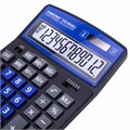 Калькулятор настольный ОФИСМАГ 555-BKBU (206x155 мм), 12 разрядов, двойное питание, ЧЕРНО-СИНИЙ, 271927 271927