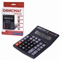 Калькулятор настольный ОФИСМАГ OFM-333 (200x154 мм) 12 разрядов, двойное питание, ЧЕРНЫЙ, 250462 250462