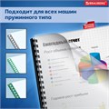 Обложки пластиковые для переплета, А4, КОМПЛЕКТ 100 шт., 200 мкм, прозрачные, BRAUBERG, 530829 530829