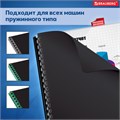 Обложки пластиковые для переплета, А4, КОМПЛЕКТ 100 шт., 300 мкм, черные, BRAUBERG, 530940 530940