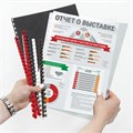 Пружины пластиковые для переплета, КОМПЛЕКТ 100 шт., 10 мм (для сшивания 41-55 л.), прозрачные, BRAUBERG, 530911 530911