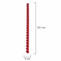 Пружины пластиковые для переплета, КОМПЛЕКТ 100 шт., 8 мм (для сшивания 21-40 л.), красные, BRAUBERG, 530908 530908