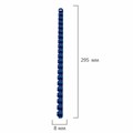 Пружины пластиковые для переплета, КОМПЛЕКТ 100 шт., 8 мм (для сшивания 21-40 л.), синие, BRAUBERG, 530907 530907