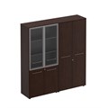 Шкаф комбинированный высокий (стекло + одежда) 122957