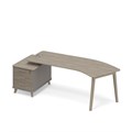 Стол эргономичный левый с малой тумбой (тип 5) WOOD 209291