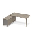 Стoл руководителя на опорной тумбе левый (тип 3) WOOD 209275
